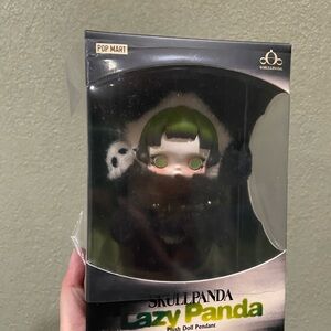 Pop Mart SKULLPANDA LAZY Panda Plush Doll Pendant LIMITED EDITION Green / Black